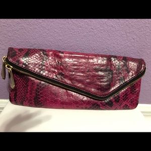 HENRI BENDEL SNAKE SKIN CLUTCH
